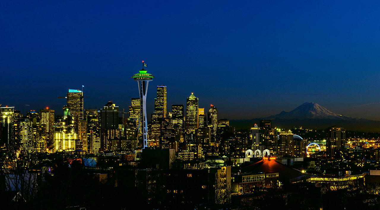 Seattle skyline with space needle